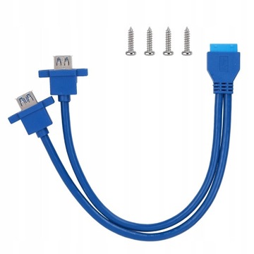 USB3.0 19PIN TO 2AF Кабель для крепления на панели