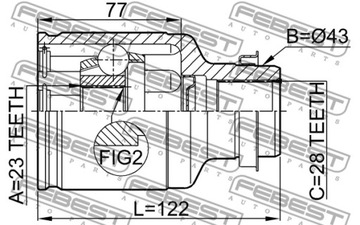 FEBEST 0511-GEMTRH SADA KLOUBU HŘÍDEL HNACÍ