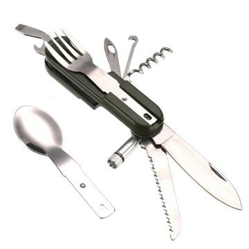 SZTUĆCE TURYSTYCZNE MULTITOOL SCYZORYK OTWIERACZ