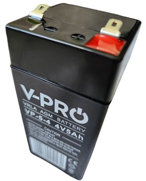 Ciężki Akumulator Żelowy VPRO 4V 5Ah do Kasy Wagi