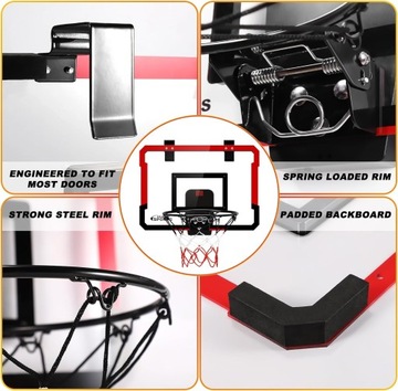 БАСКЕТБОЛЬНАЯ ДОСКА КОРЗИНА СНАРУЖИ ВНУТРИ НА ДВЕРНОЙ ПЕТЛИ СЕТКА СЧЕТЧИК СВЕТОДИОД