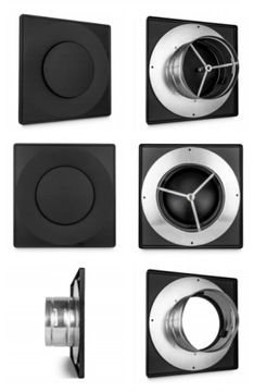 Приточно-вытяжной диффузор ASKV 100 черный DARCO