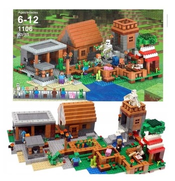 KLOCKI 1100e XXL Minecraft 21128 DUŻA WIOSKA FARMA