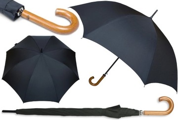 DUŻY MOCNY automatyczny PARASOL szkielet z WŁÓKNA 130cm rodzinny PREZYDENT