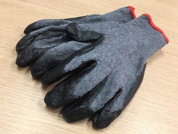 ПЕРЧАТКИ РАБОЧИЕ ПЛОТНЫЕ ХЛОПОК+ЛАТЕКС R9 12 пар