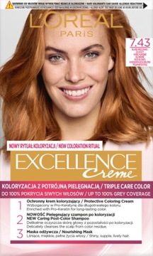 L'Oreal Excellence 7.43 BLOND MIEDZIANO-ZŁOCISTY