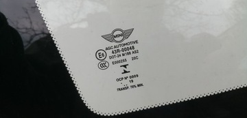 MINI COOPER F55 F56 SKLO (OKNO) LEVÝ ZADNÍ 19 ROK