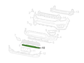 JEEP COMPASS 17 - 20 LIŠTA NÁRAZNÍKU