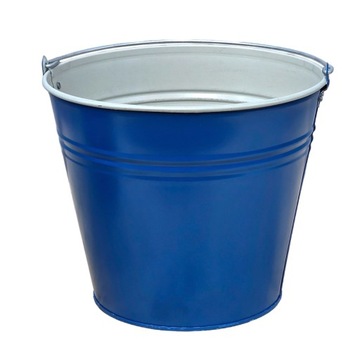 Wiadro metalowe ocynkowane malowane KOLOR niebieski 10l