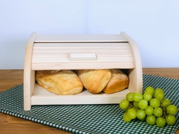 Chlebak Naturalny Drewniany Mały Decoupage DIY