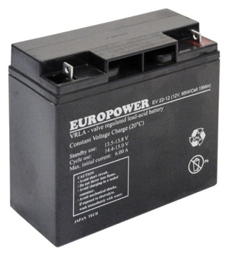 Akumulator 12V 22Ah EV 22-12 EUROPOWER
