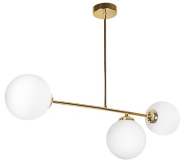 LAMPA WISZĄCA SUFITOWA ŻYRANDOL ZŁOTA KULE LED