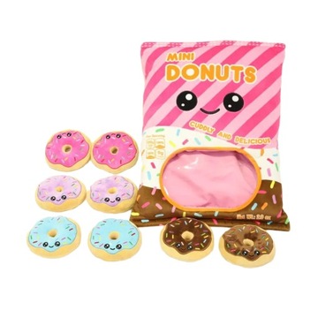 MASKOTKA PLUSZAK ZABAWKA PODUSZKA DONUT CIASTKA 8 SZT
