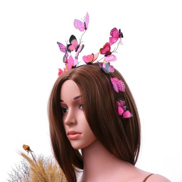 Bride Hair Hoop Motyle Klipy Nakrycia Głowy