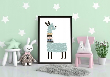 OBRAZ PLAKAT W RAMIE A4 cm Alpaka PD253