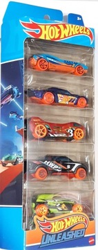 Hot Wheels 5pak autek,samochodzików UNLEASHEO