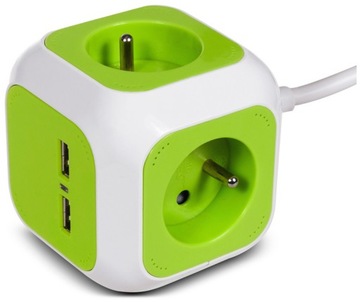 PRZEDŁUŻACZ LISTWA KOSTKA MAGIC CUBE 4 GNIAZDA USB