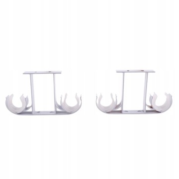 2x Aluminium Alloy Drapery Double Rod Support