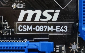 MSI CSM-Q87M-E43, s1150, Gen4, DDR3 + решетка