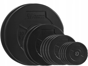 PLATINUM FITNESS ZESTAW OBCIĄŻENIA 45KG OBCIĄŻENIE BITUMICZNE BITUMIKI 29MM