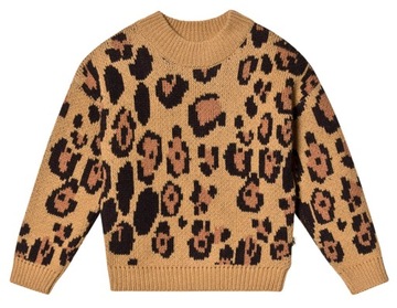 SWETER WEŁNIANY LEOPARD MINI RODINI r.92/98