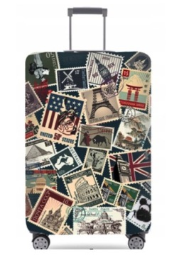 POKROWIEC NA WALIZKĘ OCHRONNY ZNACZKI TRAVEL L