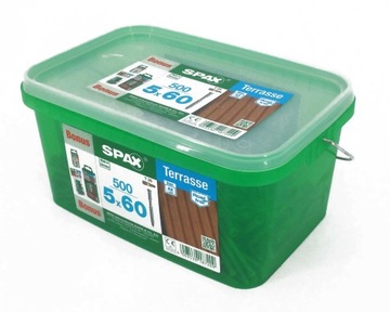 Террасный комплект Spax 5х60 мм 500 шт. Bonus BOX.