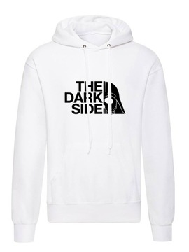 BLUZA Z KAPTUREM DARK SIDE MĘSKA BIAŁA S