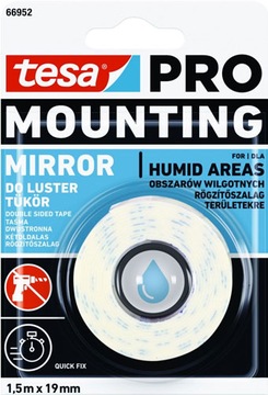 Taśma do montażu luster PRO 19mmx1,5m Tesa