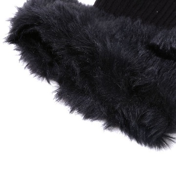 GETRY DAMSKIE CIEPŁE CZARNY OCIEPLACZE NA NOGI