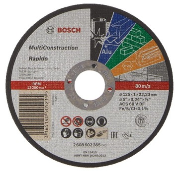 BOSCH tarcza do wszystkiego 125x1,0 mm 1 szt.