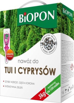 Nawóz do TUI CYPRYSÓW granulowany TUJE 3 kg BIOPON