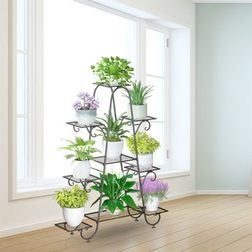 Металлическая подставка для цветов Подставка для цветов на 9 горшков