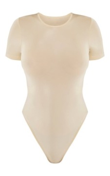 PRETTYLITTLETHING БЕЖЕВЫЙ ГЛАДКИЙ БОДИ R.L F574113