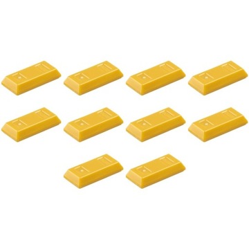 PAKIET LEGO 99563 Sztabka Pearl Gold 6207933 10szt NOWE