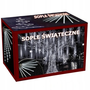 LAMPKI SOPLE METEORY LED PADAJĄCY ŚNIEG ŚWIATEŁKA ŚWIĄTECZNE ZEWNĘTRZNE