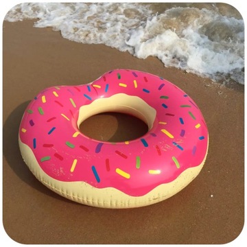 НАДУВНОЕ ПЛЯЖНОЕ КОЛЕСО ДЛЯ БАССЕЙНА ПЛЯЖА КОЛЬЦО 90 СМ DONUT DONUT