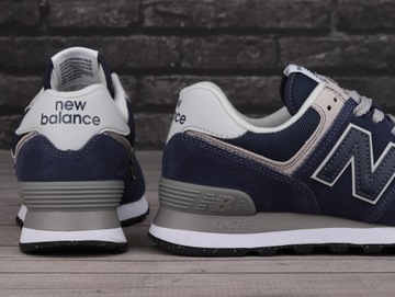 Buty sneakersy męskie sportowe New Balance GRANATOWY BIAŁY SZARY SKÓRA