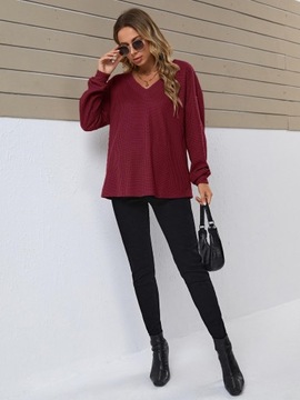 SHEIN SWETER DAMSKI CIĄŻOWY BORDOWY _ 44 XXL