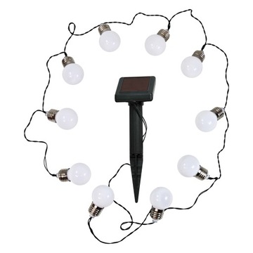 Светодиодная садовая СОЛНЕЧНАЯ ГИРЛЯНДИЯ 3,8 м, 10 шариков, веревка