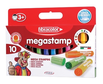 FIBRACOLOR STEMPELKI PIECZĄTKI 10SZT. MEGASTAMP 45