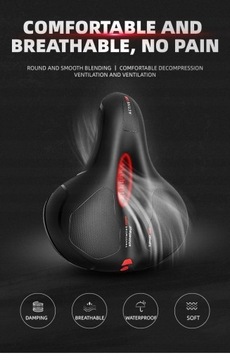 Водонепроницаемое и дышащее велосипедное седло.