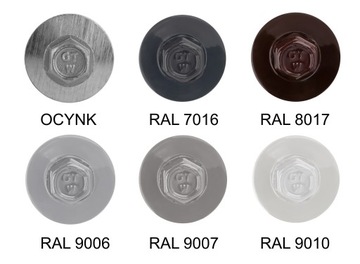 Wkręty do płyty warstwowej 210mm RAL 9007 100s do drewna betonu Etanco GTRW