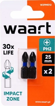 KOŃCÓWKI WKRĘTAKOWE UDAROWE KRZYŻOWE PH2X25MM 2SZT