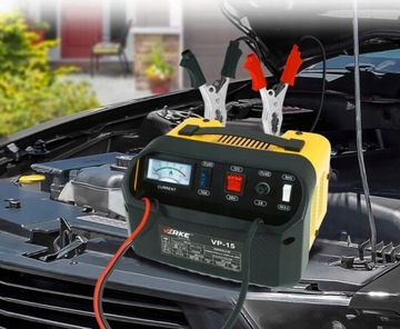 PROSTOWNIK SAMOCHODOWY DO AKUMULATORÓW 12V 24V 10A ŁADOWARKA AKUMULATORA