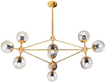 LAMPA SUFITOWA WISZĄCA METAL INDUSTRIAL ZŁOTA GOLD