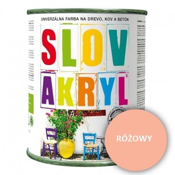 Farba akrylowa do drewna RÓŻOWY 0,75 L