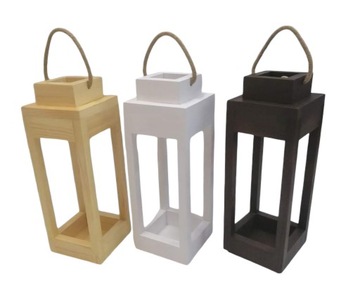 Lampion drewniany 42 cm