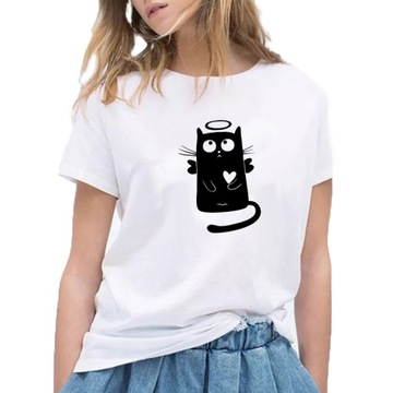 T-SHIRT KOSZULKA DAMSKA Z NADRUKIEM HIT M