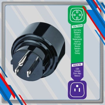 Дорожный адаптер США Канада